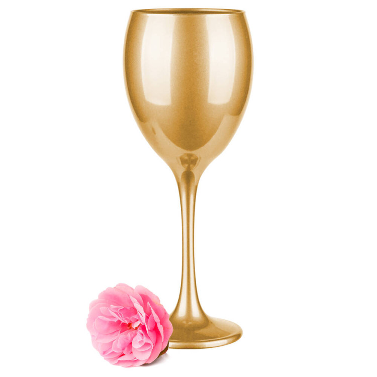 Kieliszki do wina 300 ml Glasmark komplet 6szt złoty metalik Kieliszki do wina 300 ml Glasmark komplet 6szt złoty metalik