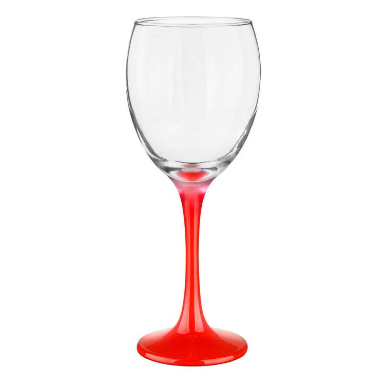Kieliszki do wina 300 ml Glasmark komplet 6szt czerwona nóżka Kieliszki do wina 300 ml Glasmark komplet 6szt czerwona nóżka