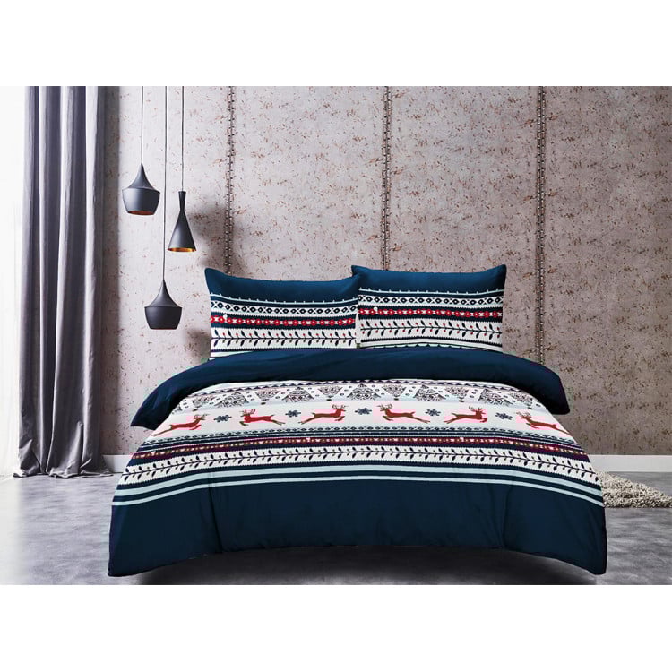 Pościel świąteczna 160x200 bawełna satynowa 3D Cotton World gruba 3 części 2411 Pościel świąteczna 160x200 bawełna satynowa 3D Cotton World gruba 3 części 2411