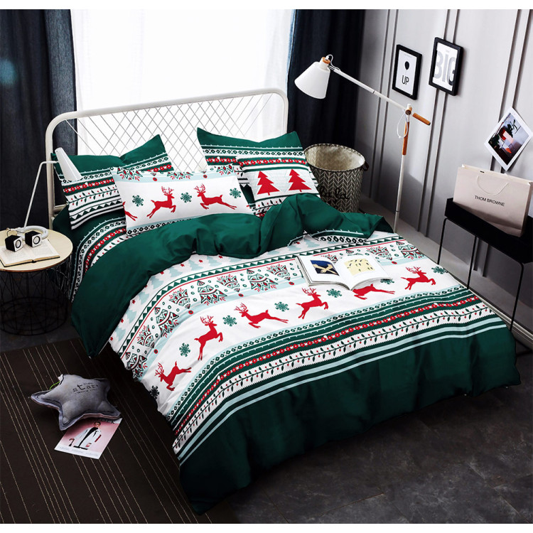 Pościel świąteczna 140x200 bawełna satynowa 3D Cotton World gruba 2 części 2412 Pościel świąteczna 140x200 bawełna satynowa 3D Cotton World gruba 2 części 2412