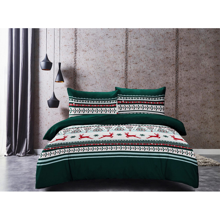 Pościel świąteczna 140x200 bawełna satynowa 3D Cotton World gruba 2 części 2412 Pościel świąteczna 140x200 bawełna satynowa 3D Cotton World gruba 2 części 2412