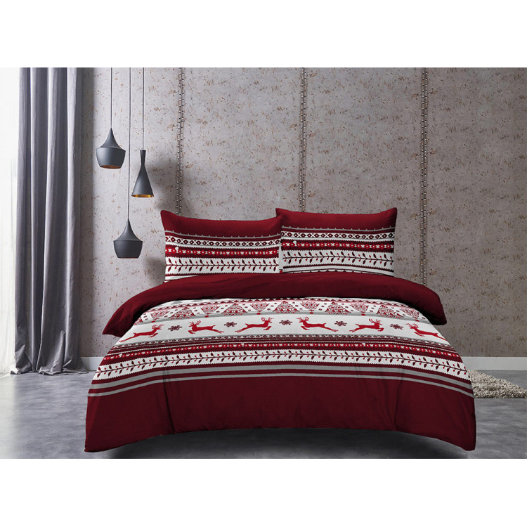 Pościel świąteczna 140x200 bawełna satynowa 3D Cotton World gruba 2 części 2413 Pościel świąteczna 140x200 bawełna satynowa 3D Cotton World gruba 2 części 2413