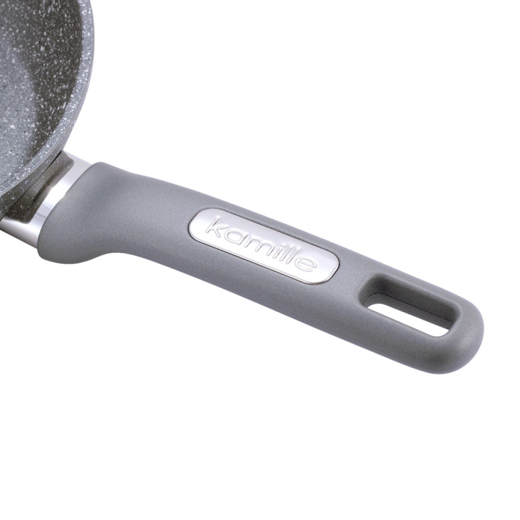 Patelnia granitowa 28 cm szara na indukcje KM 4290GR Kamille Patelnia granitowa 28 cm szara na indukcje KM 4290GR Kamille