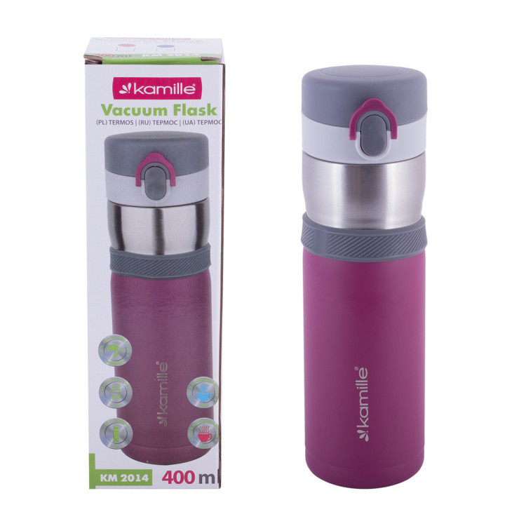 Termos podróżny 400 ml kubek termiczny ciemny róż KM 2014 Kamille Termos podróżny 400 ml kubek termiczny ciemny róż KM 2014 Kamille