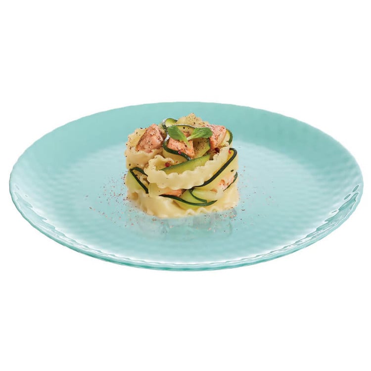 Serwis obiadowy Pampillo Luminarc 18 elementów turkus talerze dla 6 osób