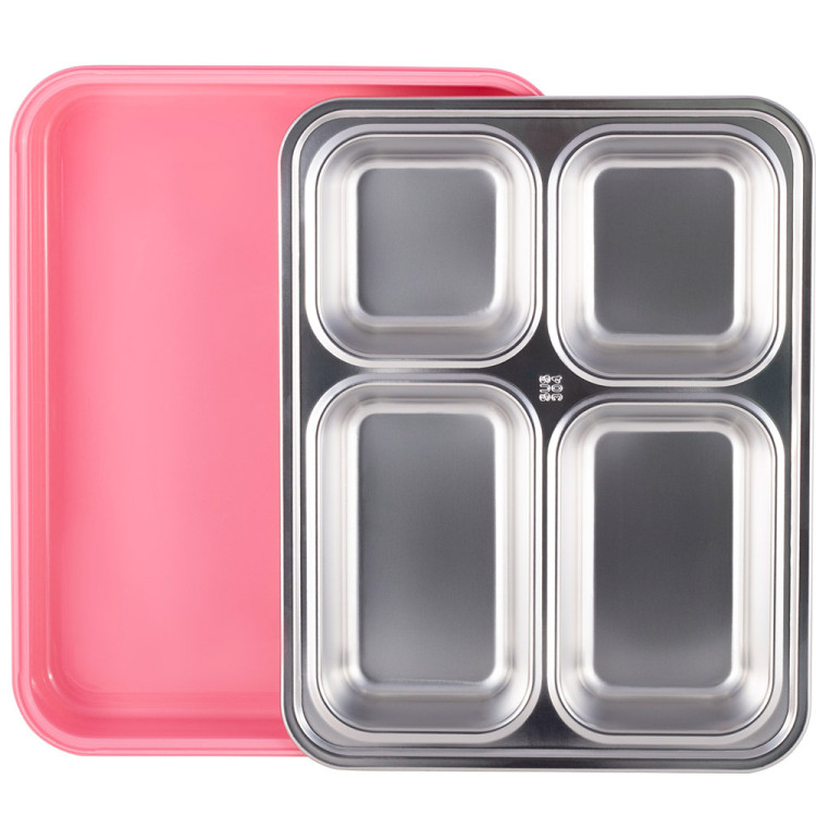 Pojemnik obiadowy z pokrywką 1800ml do przechowywania żywności różowy lunchbox KM 2147 Kamille