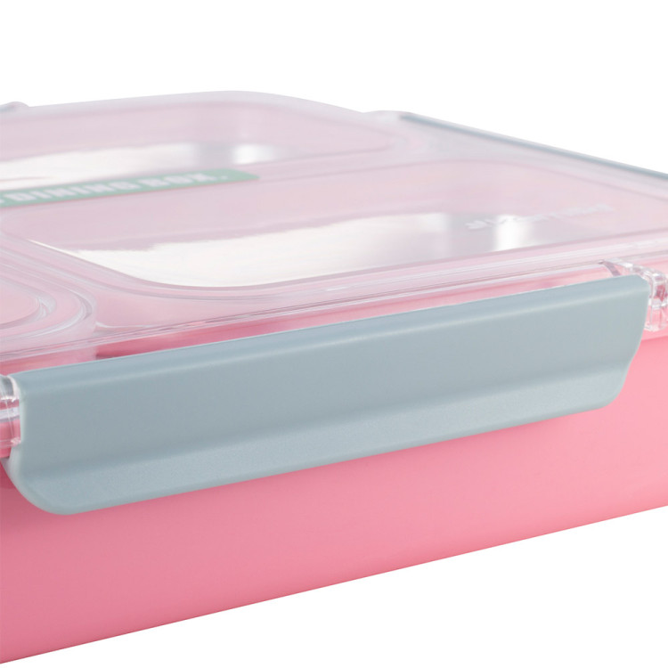 Pojemnik obiadowy z pokrywką 1800ml do przechowywania żywności różowy lunchbox KM 2147 Kamille
