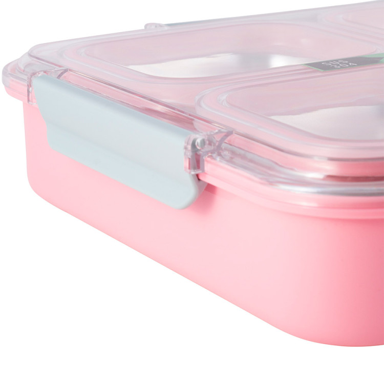 Pojemnik obiadowy z pokrywką 1800ml do przechowywania żywności różowy lunchbox KM 2147 Kamille