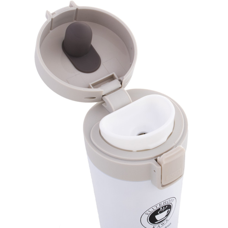 Termos podróżny 400 ml kubek termiczny biały E 8215 Elitehoff