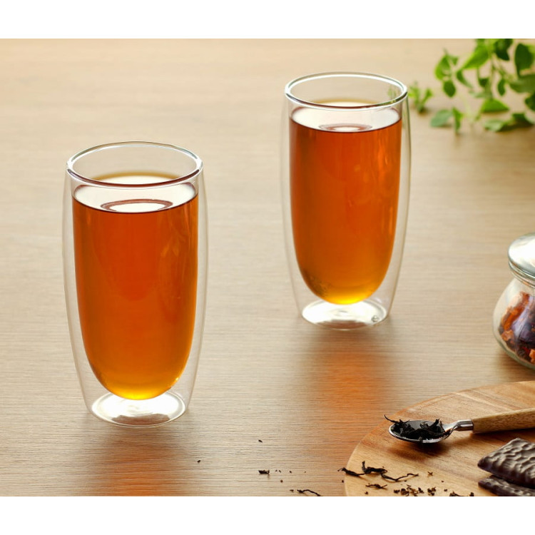 Szklanki termiczne 400 ml wysokie komplet 6 szt z łyżeczkami MGHOME Fiorino Szklanki termiczne 400 ml wysokie komplet 6 szt z łyżeczkami MGHOME Fiorino