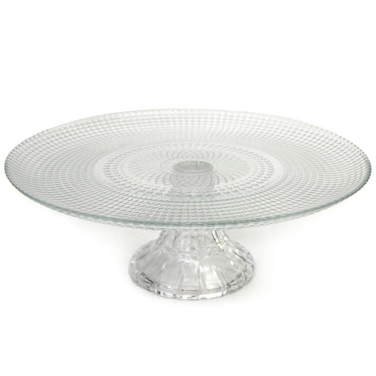 Patera szklana na tort 27cm pojemnik na ciasto owoce Tragar 2384