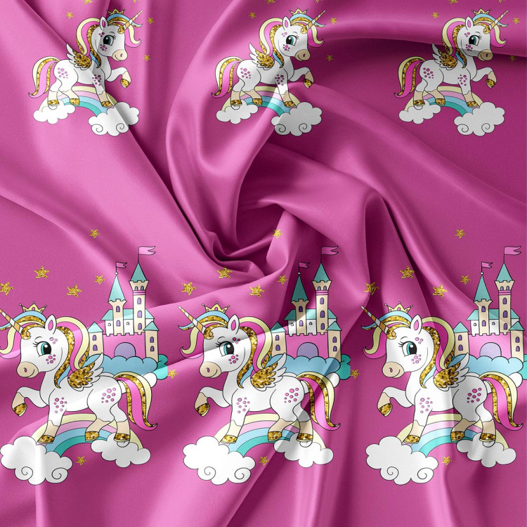 Pościel 140x200 dla dzieci bawełna satynowa 3D Cotton World gruba 2 części 2417 jednorożec