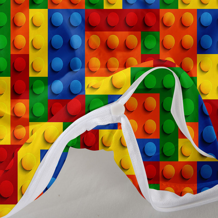 Pościel 160x200 bawełna satynowa 3D Cotton World gruba 4 części z prześcieradłem 1770 klocki lego