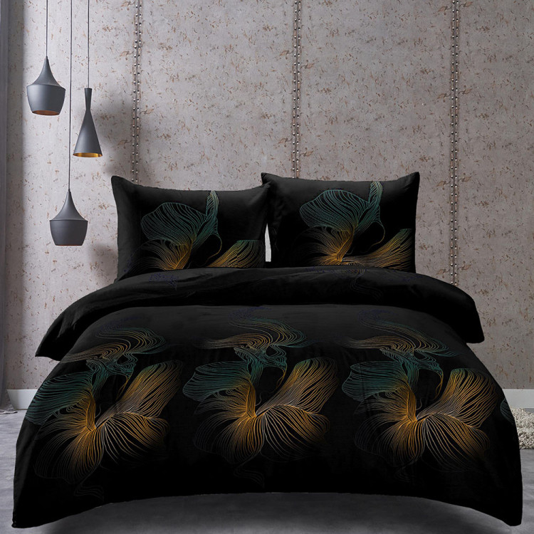 Pościel 160x200 bawełna satynowa 3D Cotton World gruba 3 części 2233