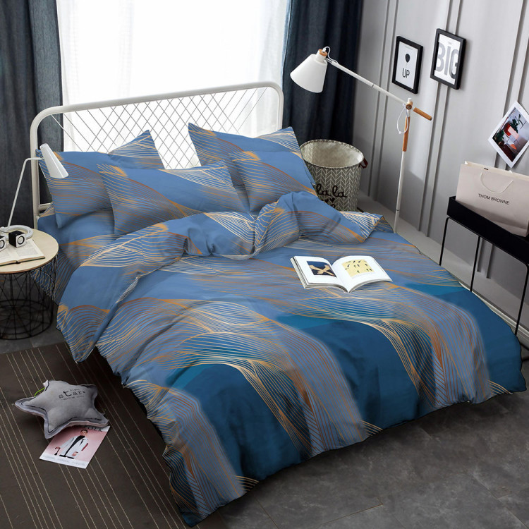 Pościel 200x220 bawełna satynowa 3D Cotton World gruba 3 części 2215