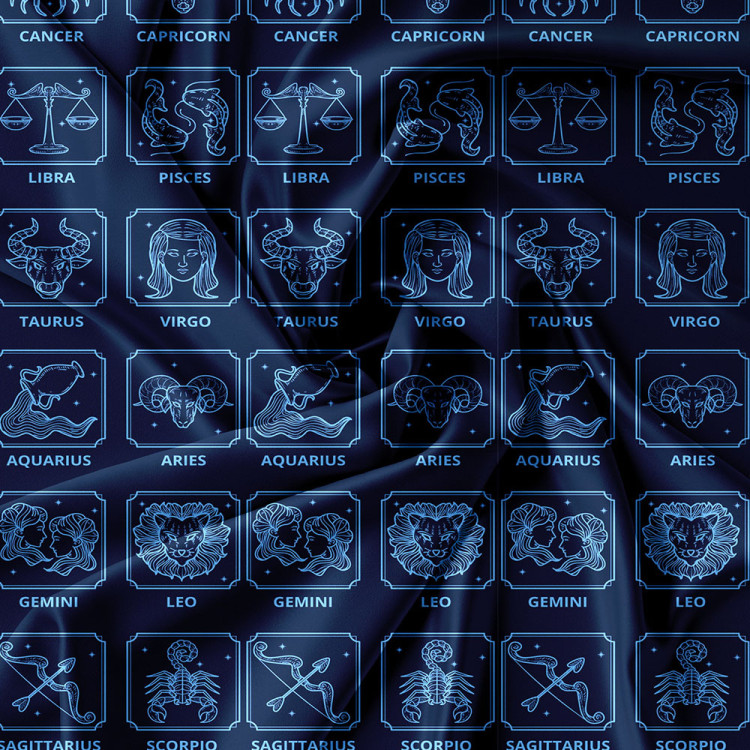 Pościel 140x200 bawełna satynowa 3D Cotton World gruba 2 części 2429 znaki zodiaku