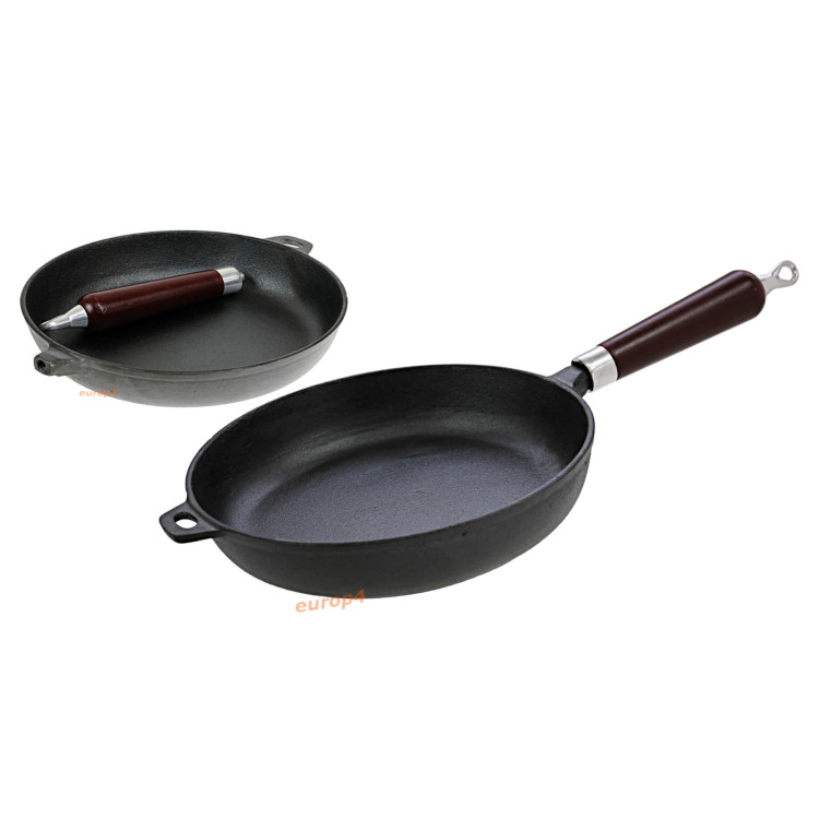 Patelnia żeliwna 24 cm Krisberg KR 2565 z pokrywką ciężka na indukcję