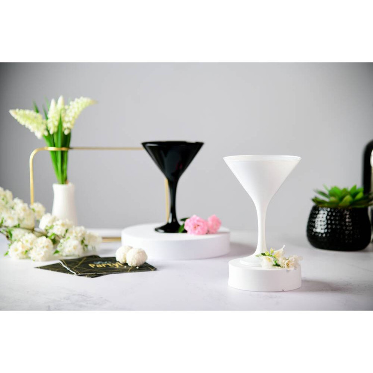 Kieliszki do martini Glasmark 150 ml komplet 6 sztuk czarne i białe