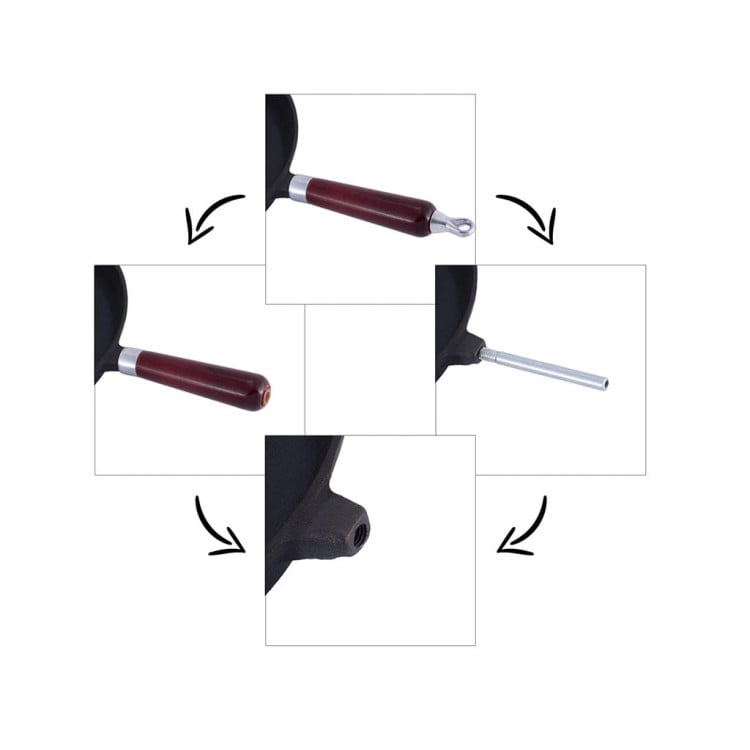 Patelnia żeliwna Kamille KM 4811 V ciężka 26 cm na indukcję Patelnia żeliwna Kamille KM 4811 V ciężka 26 cm na indukcję