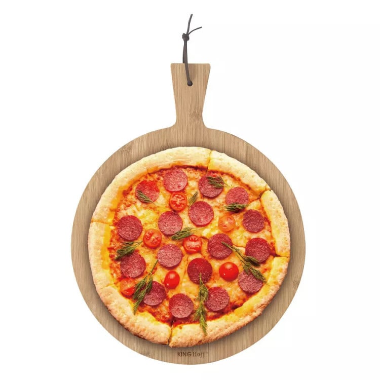 Deska do serwowania pizzy 30 cm drewniana okrągła KingHoff KH 1673