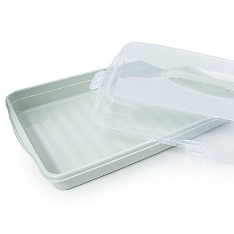 Pojemnik plastikowy na ciasto zielony 45x31x10 cm Tragar 30307