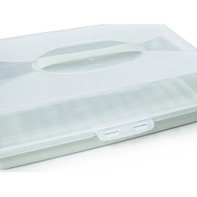 Pojemnik plastikowy na ciasto zielony 45x31x10 cm Tragar 30307