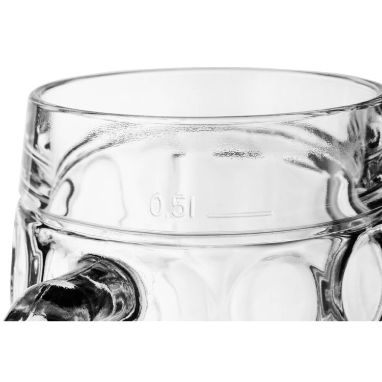 Kufel do piwa baryłka Glasmark 500 ml z uchem szklany