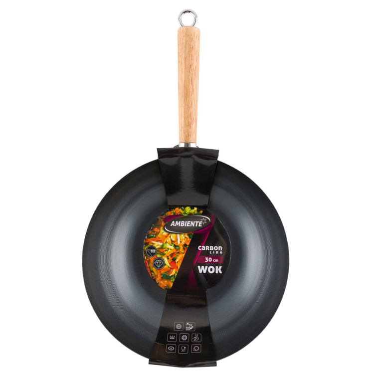 Patelnia wok 30 cm Florina Carbon głęboki
