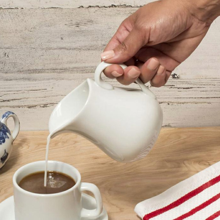 Zestaw cukiernica i mlecznik porcelana Bianco dzbanuszek na mleko śmietankę