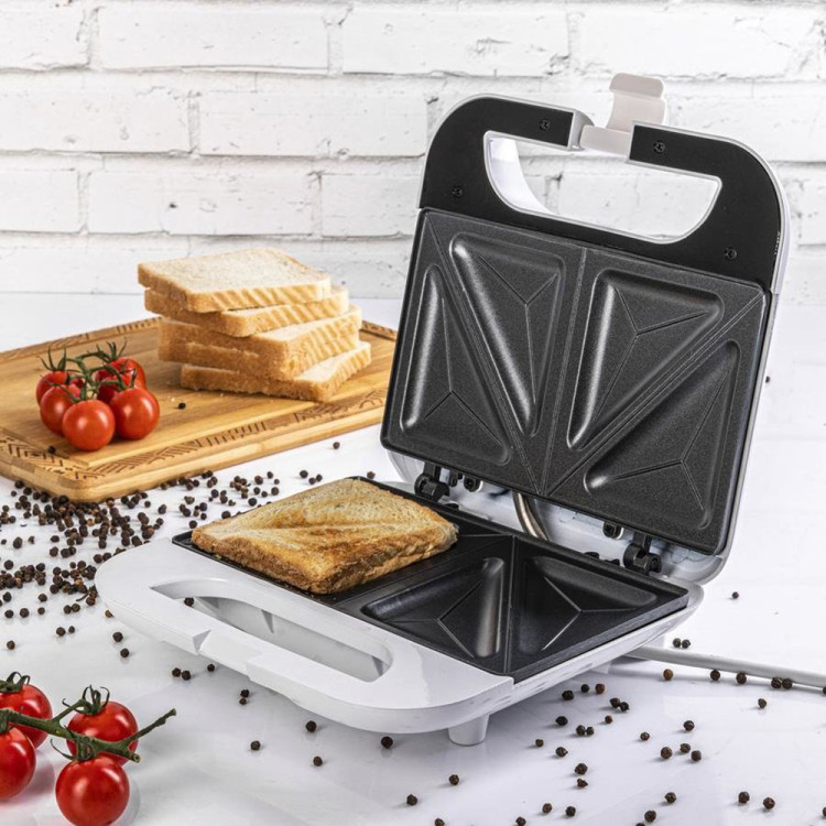 Opiekacz do kanapek 750W Botti Electronic Crispo sandwich biały