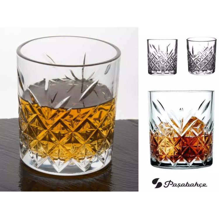 Szklanki do whisky szlifowane Pasabahce Timeless 355 ml zestaw 4 szklanek Szklanki do whisky szlifowane Pasabahce Timeless 355 ml zestaw 4 szklanek