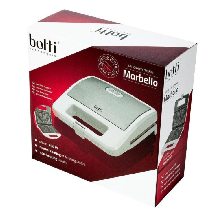 Opiekacz do kanapek sandwich 750W Botti Electronic Marbello płytki granitowe grill
