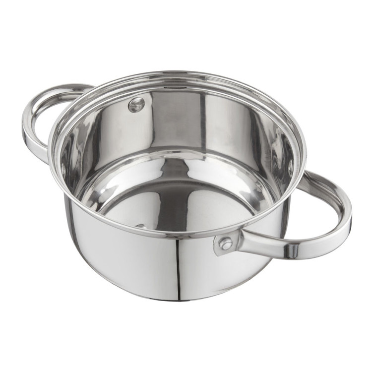 Garnek stalowy nierdzewny mały 1.6 L Florina Maestro 16 cm indukcja gaz