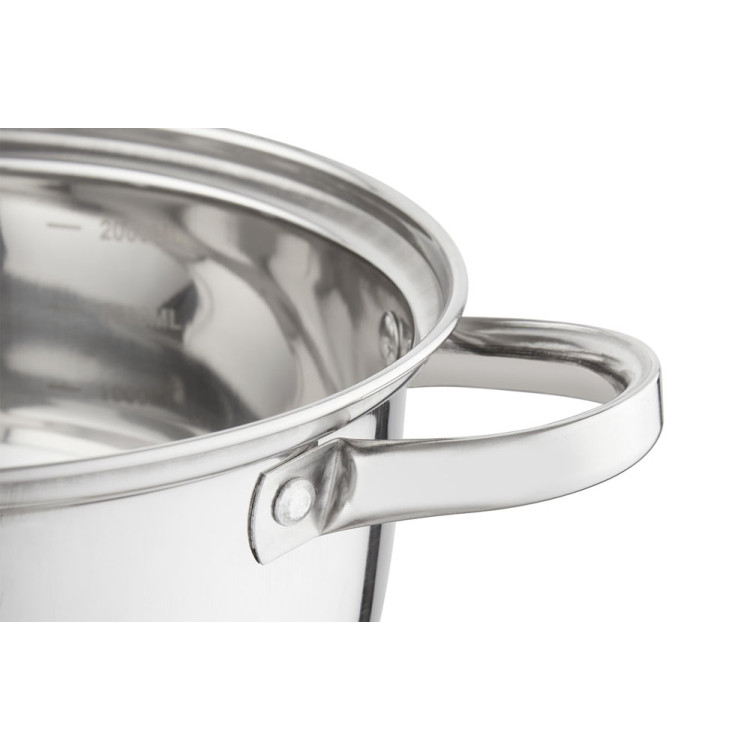 Zestaw garnków stalowych nierdzewnych małych 1.1/1.6/2.4/2.9 L Florina Maestro indukcja gaz