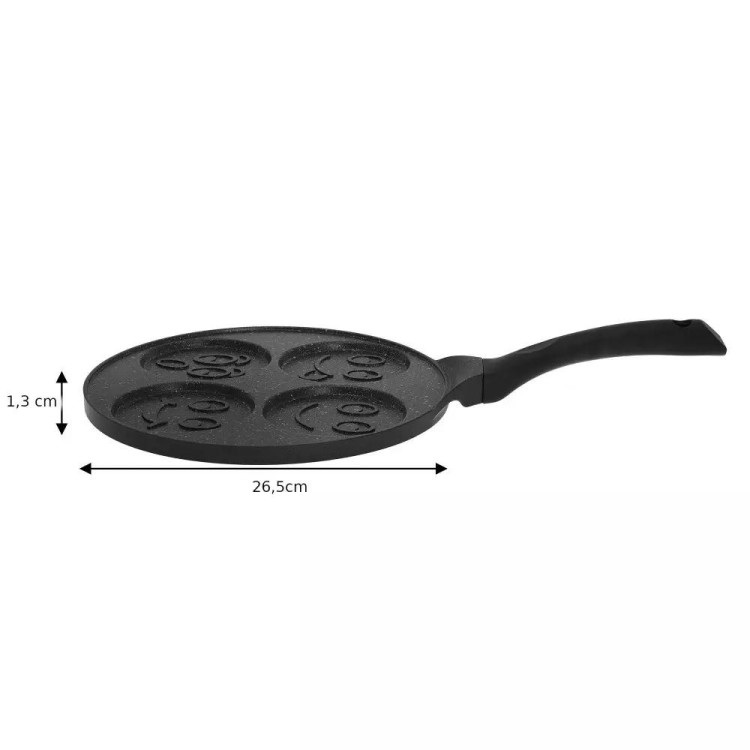 Patelnia do naleśników 26cm czarna powłoka marmurowa KH 1667 Kinghoff Patelnia do naleśników 26cm czarna powłoka marmurowa KH 1667 Kinghoff