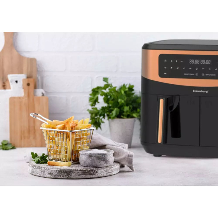 Frytkownica beztłuszczowa z podwójnym koszem 9L Klausberg KB 7589 1750W