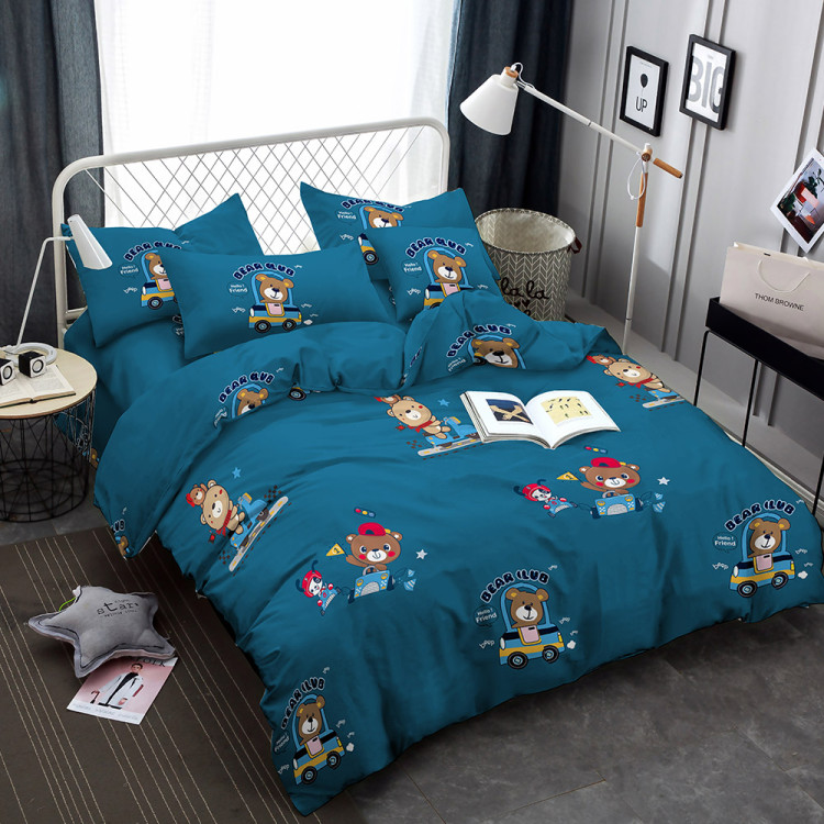 Pościel 140x200 dla dzieci bawełna satynowa 3D Cotton World gruba 2 części 2521 misie