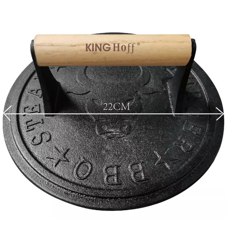 Praska żeliwna do mięsa 22 cm okragła Kinghoff KH-1760