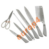 Zestaw noży stalowych Edenberg EB 906 kuchenne stojak metal, komplet - 5