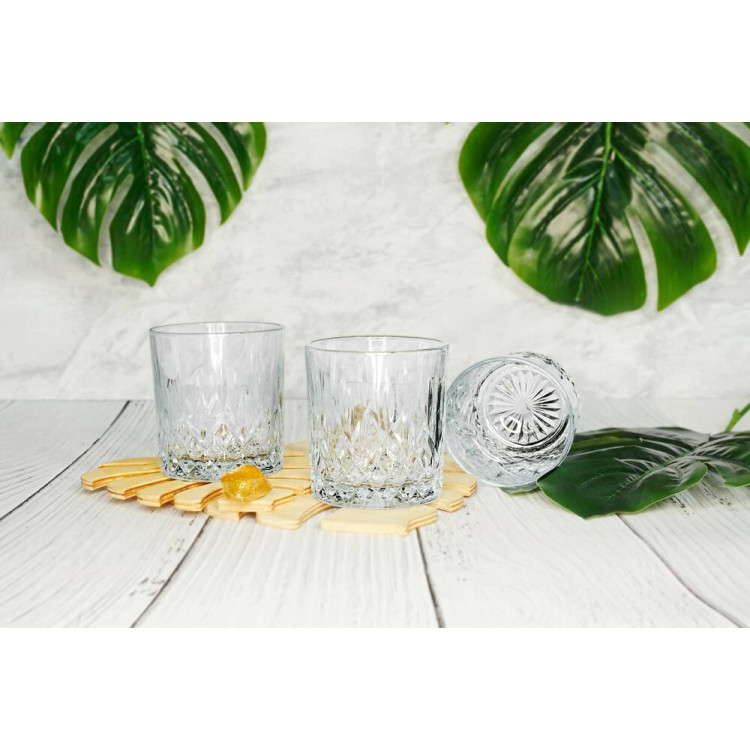 Zestaw do whisky karafka szklana 1000 ml + 6 grubych szklanek 280 ml