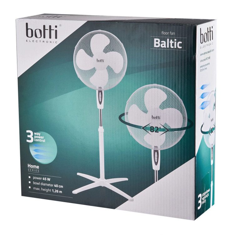 Wentylator podłogowy Botti Electronic Baltic 45W wiatrak cyrkulacyjny stojący