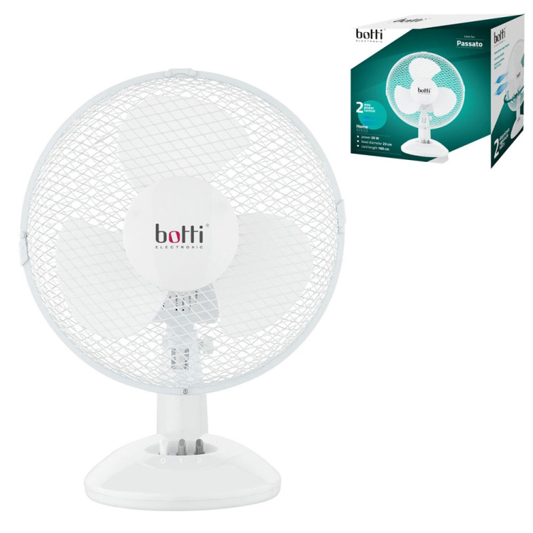 Wentylator biurkowy 23 cm Botti Electronic Passato wiatrak stołowy 20W