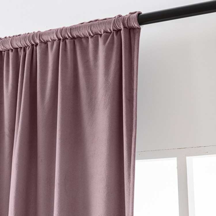 Zasłony zaciemniające na taśmie Cotton World Velvet na taśmie 140x250 cm ciemny róż