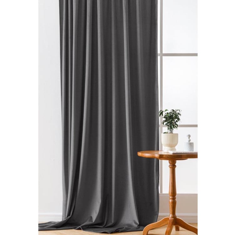 Zasłony zaciemniające na taśmie Cotton World Velvet na taśmie 140x250 cm szary