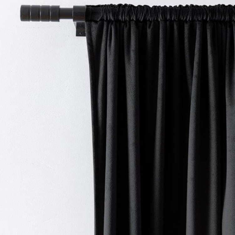 Zasłony zaciemniające na taśmie Cotton World Velvet na taśmie 140x250 cm czarne
