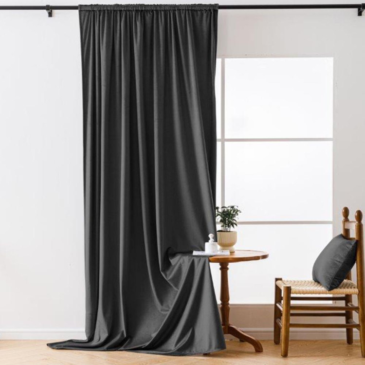 Zasłony zaciemniające na taśmie Cotton World Velvet na taśmie 140x250 cm grafit
