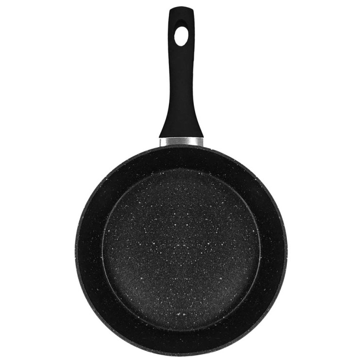 Patelnia marmurowa 20 cm Zilner ZL 7704 czarna głęboka 1.2 l indukcja gaz