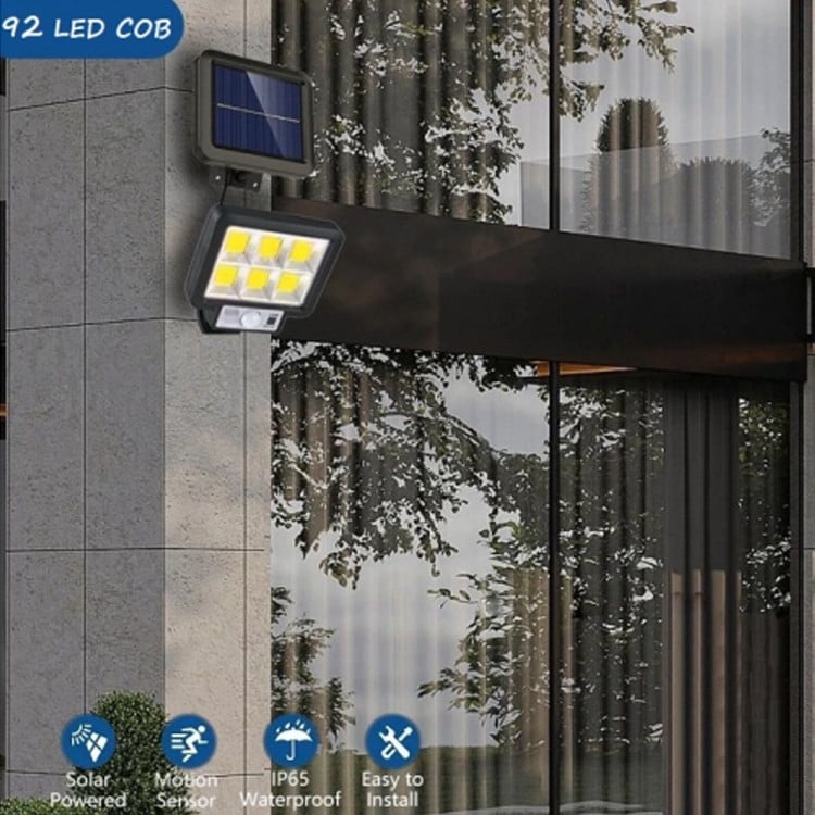 Lampa solarna z czujnikiem ruchu i zmierzchu oświetlenie zewnętrzne lampa elewacyjna T09