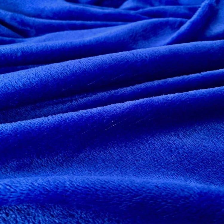 Koc 160x200 cm mikrofibra Cotton World miękki ciepły pled narzuta na łóżko niebieski