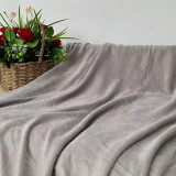 Koc 160x200 cm mikrofibra Cotton World miękki ciepły pled narzuta na łóżko jasny szary - 2
